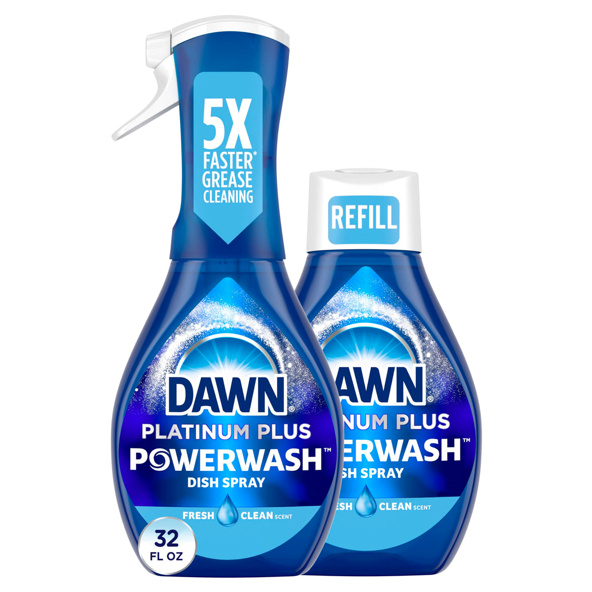 Dawn Powerwash Dish Soap Spray + 3 Dishwashing Liquid Refills Lemon, 4*16oz