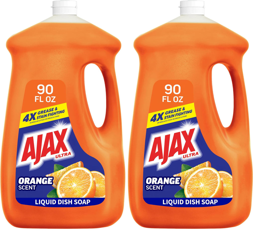 Ajax Ultra Liquid Dish Soap, Strips Grease, Watermelon Scent, 52 fl oz