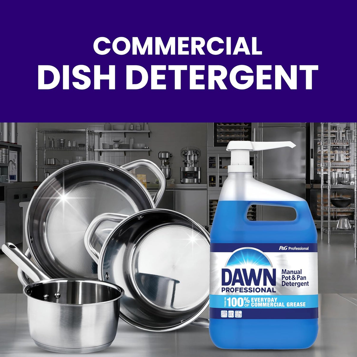 Dawn PRO Manual Pot & Pan Detergent, Bulk Liquid Dish Soap (1 gal, 2 pack)