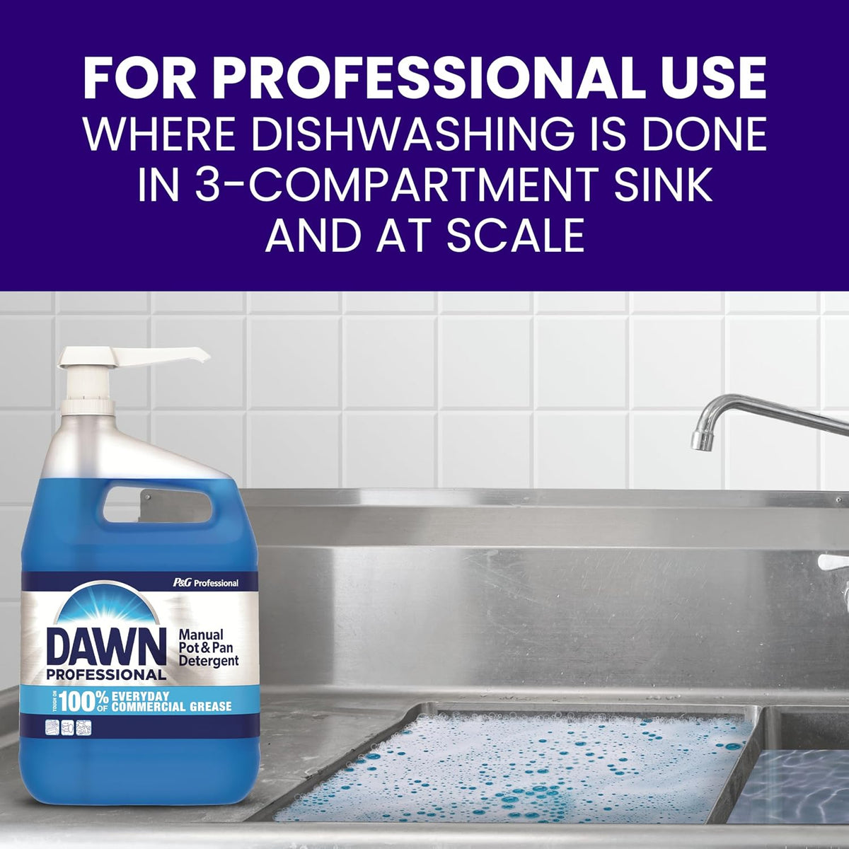 Dawn PRO Manual Pot & Pan Detergent, Bulk Liquid Dish Soap (1 gal, 2 pack)