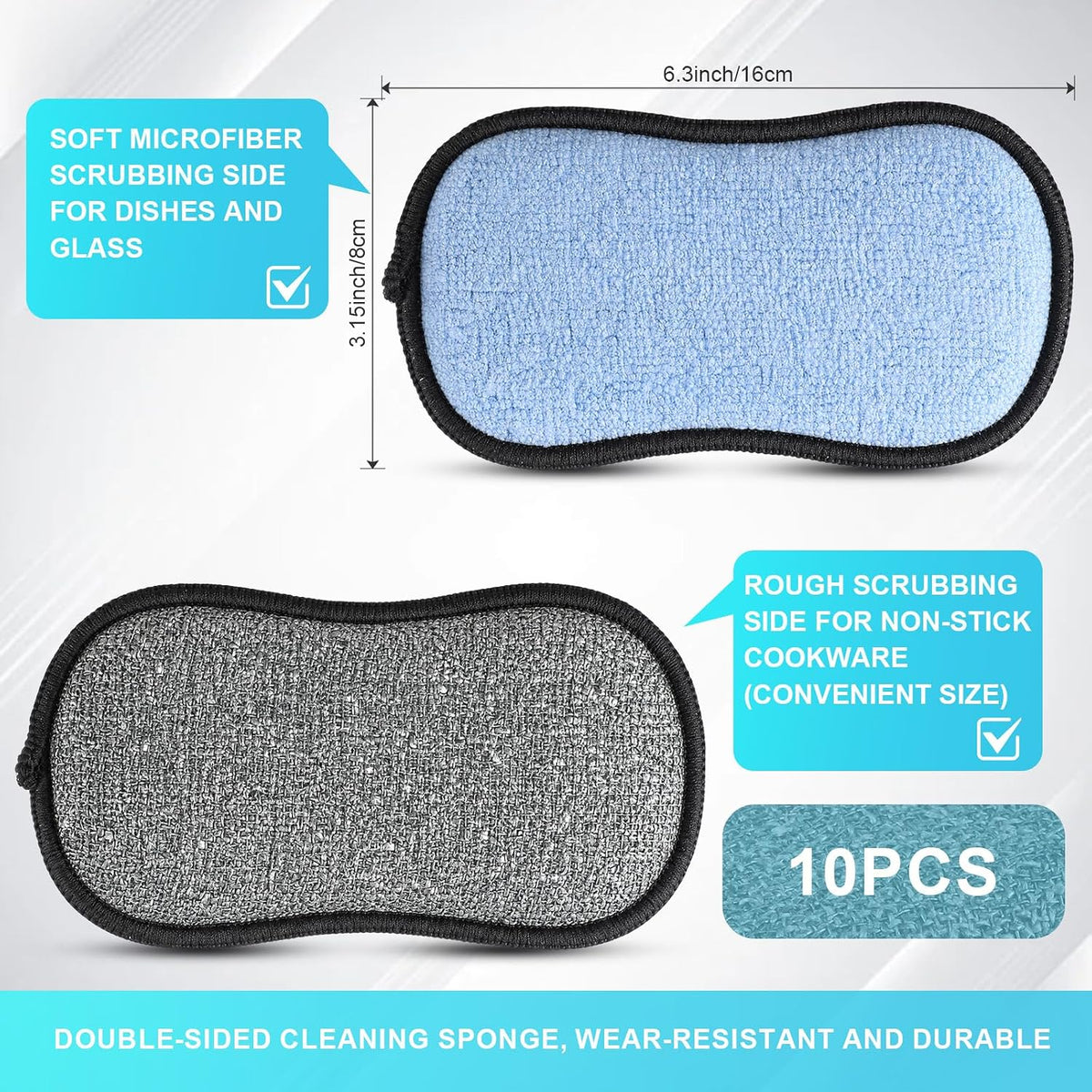30 Pcs Kitchen Cleaning Set with Dish Sponge Cleaning Cloth Steel Scrubber