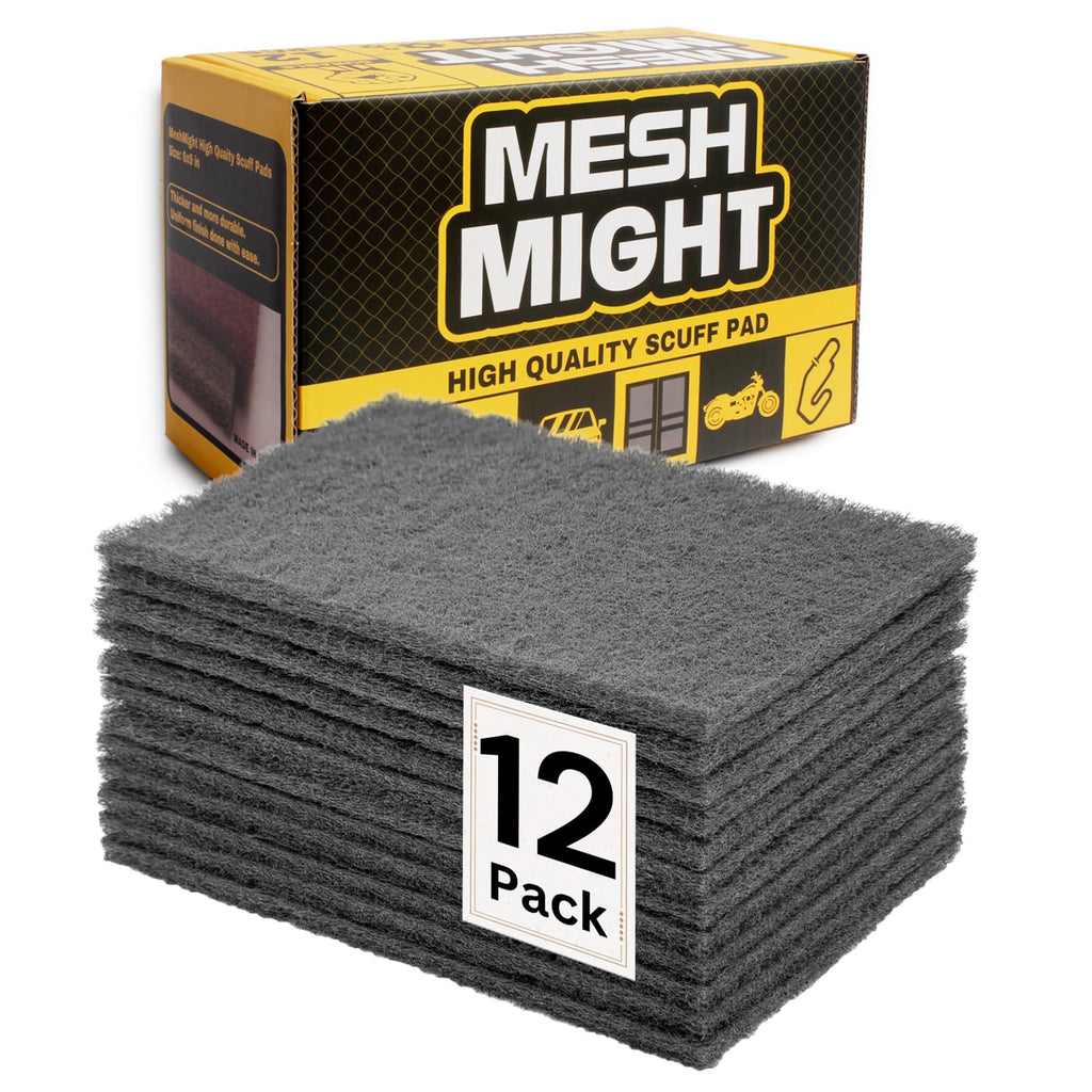Non-Woven Scuff Pads, 6 x 9 Inch, 12-Pack, Multi-Grit