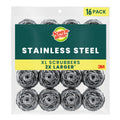 Scotch-Brite Stainless Steel Scrubbers, 16 Pack