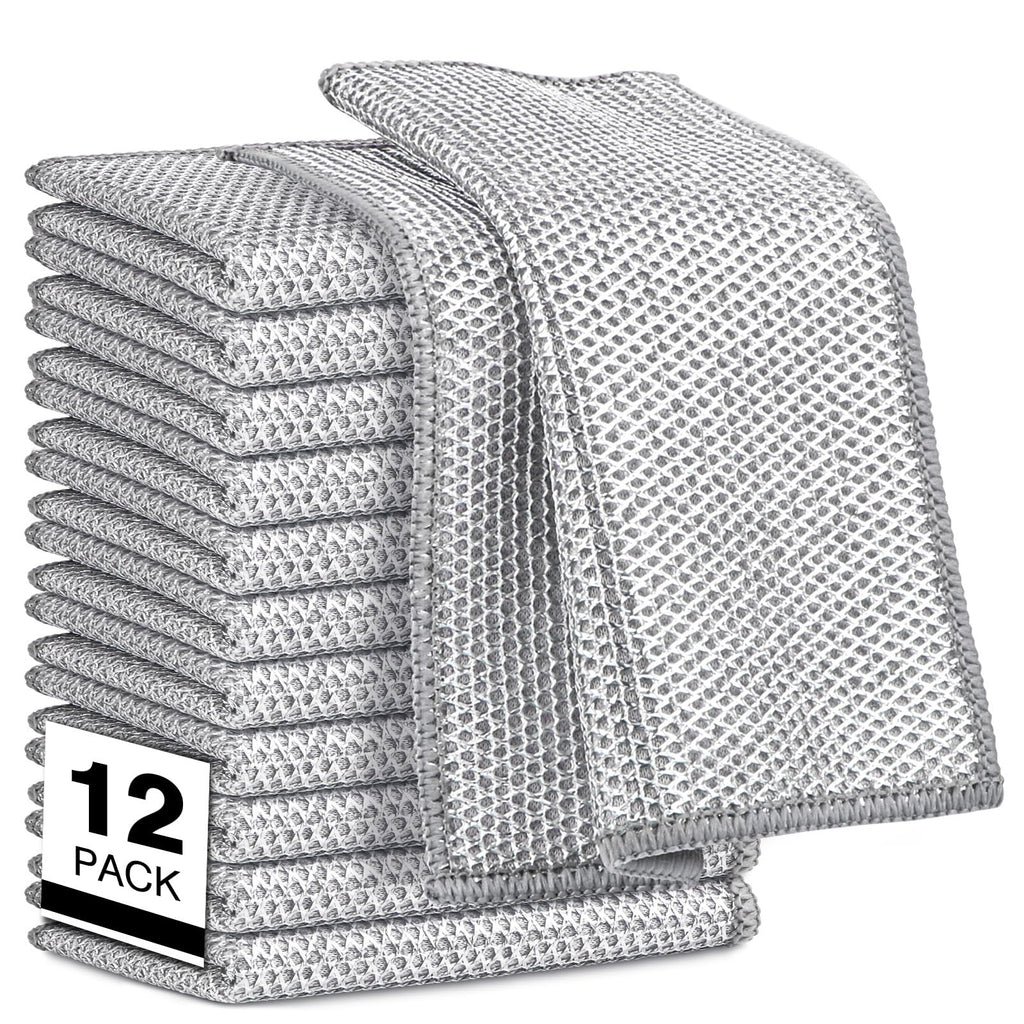 AIDEA Non Scratch Wire Dishcloth 24PK, Dish Cloths for Washing Dishes 7"×8"