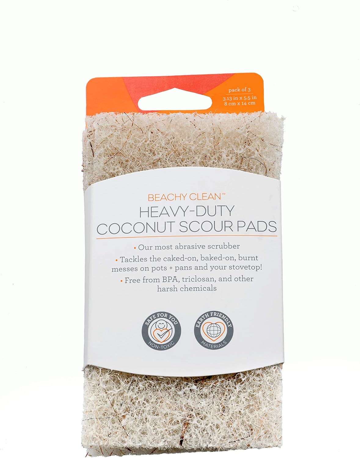 Full Circle Cleaning Products Beachy Clean Heavy Duty Coconut Scour Pads 3pk, 3 CT