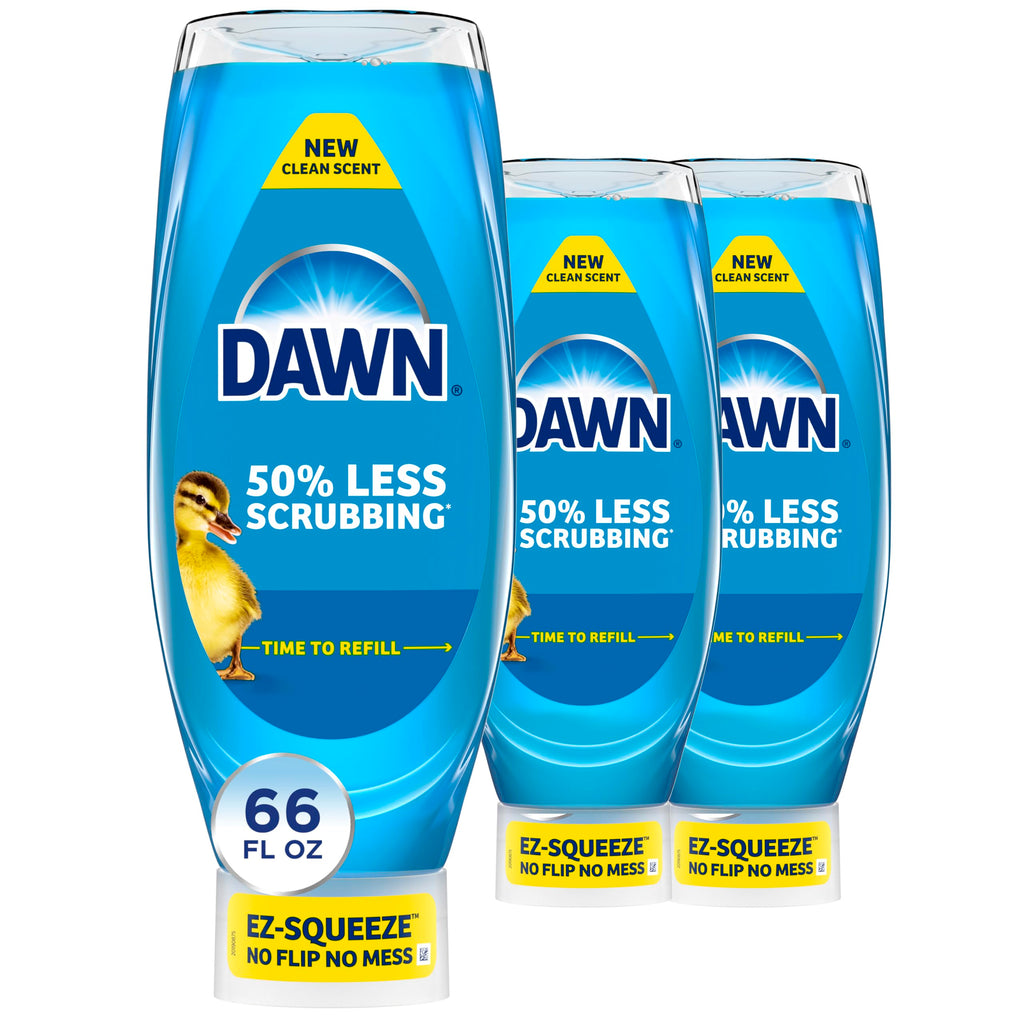 Dawn Ultra EZ-Squeeze Dish Soap, Dishwashing Liquid, Original, 3x22oz