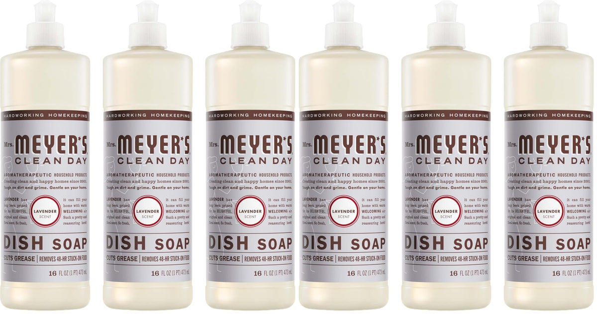 MRS. MEYER'S CLEAN DAY Liquid Dish Soap, Lavender, 16 fl. oz - Pack of 3