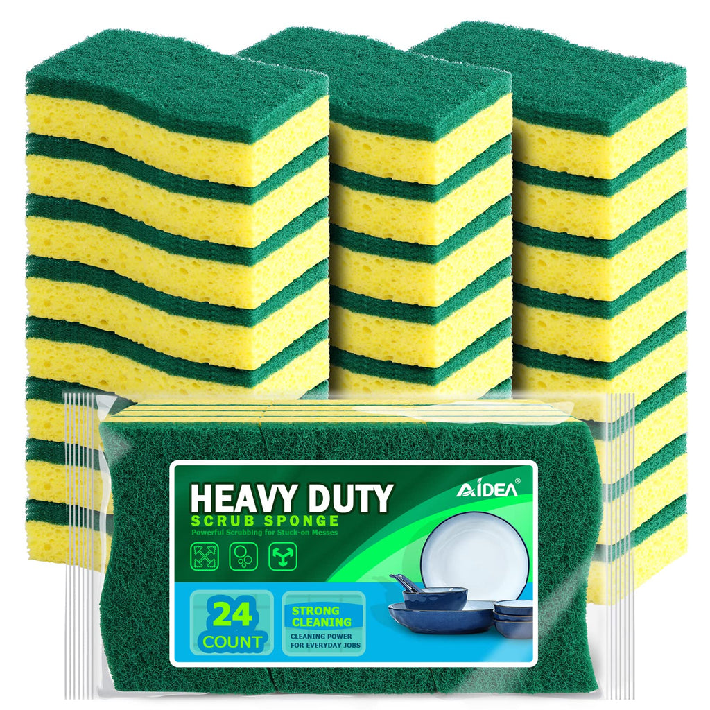 AIDEA Sponges Kitchen-6Count, Non Scratch Scrub Sponge, Dish Sponges