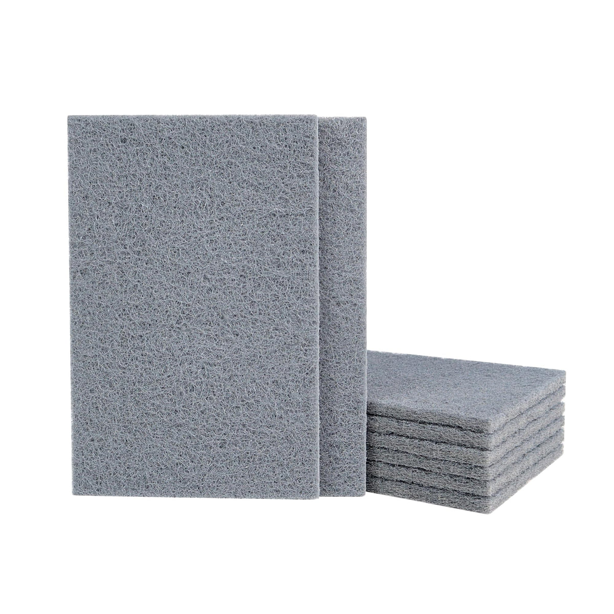 6"x9" Scuff Pads 8 Pack - 4 Maroon 320 & 4 Gray 800 Grit for Paint Prep, Auto Body & Woodworking, Non-Woven, Reusable Wet or Dry, Resists Clogging & Tearing