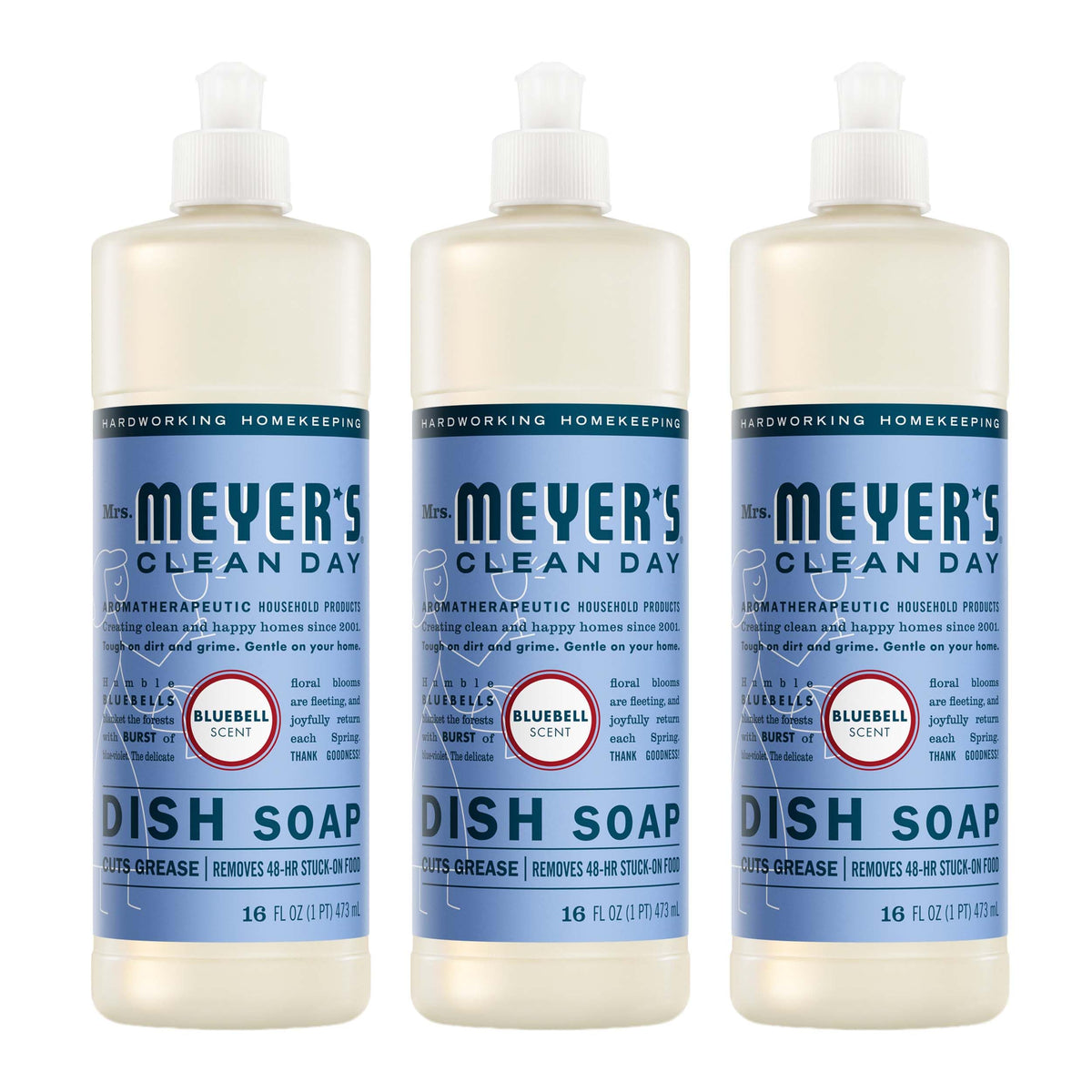 MRS. MEYER'S CLEAN DAY Liquid Dish Soap, Lemon Verbena, 16 fl. Oz