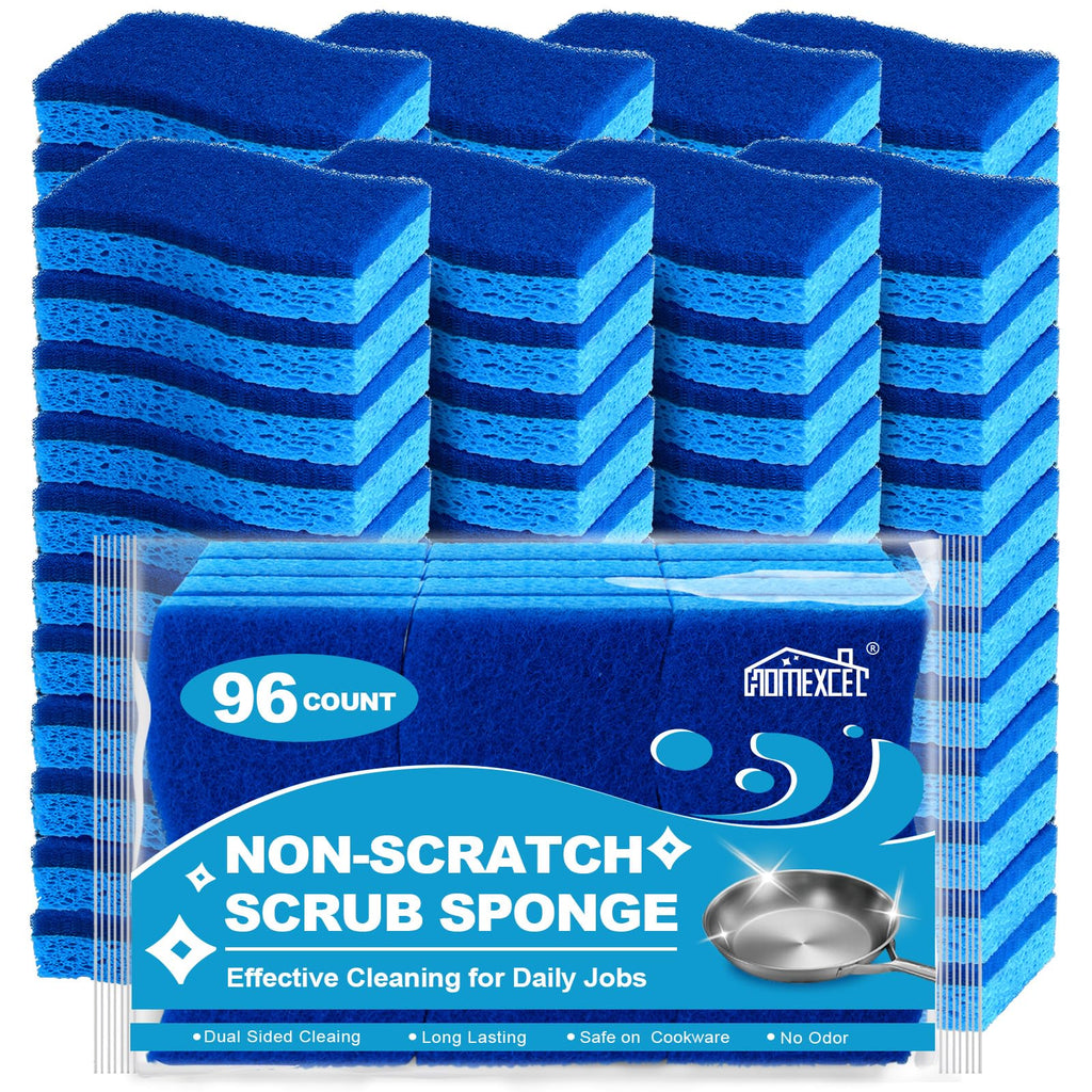HOMEXCEL Sponges Kitchen 24 Pack, Non Scratch Scrub Dish Sponge for Dishes