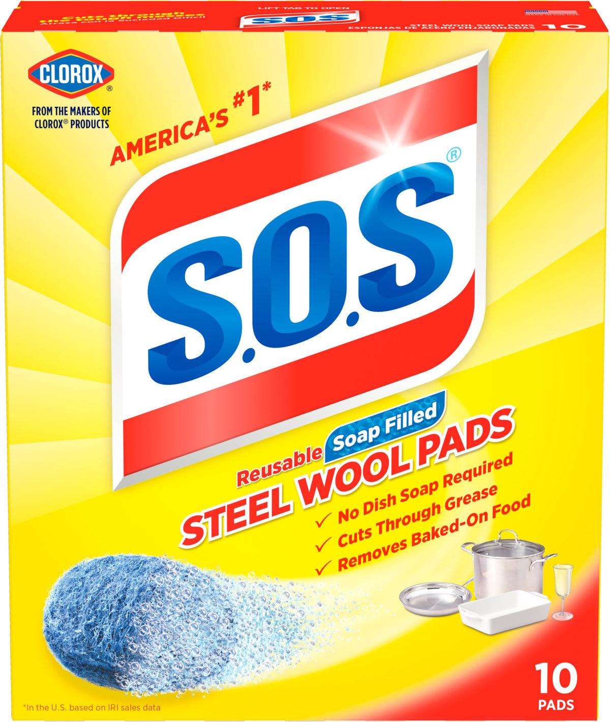 S.O.S. Steel Wool Heavy Duty Soap Scrubbing Pads, 18 Ct.