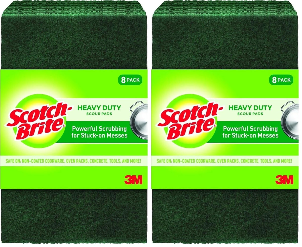 Scotch-Brite Heavy Duty Scouring Pad, 8 Pack