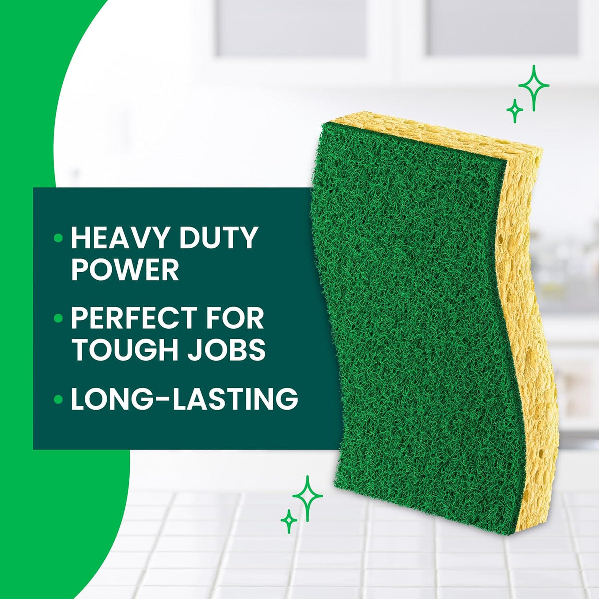 Scotch-Brite Heavy Duty Scrub Sponges, 12 Pack