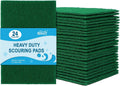 HOMEXCEL Heavy Duty Scouring Pads, 24 Pack Green Scrub Pads for Cleaning