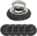 Steel Wool Scrubber with Replacement Wire Pads Set
