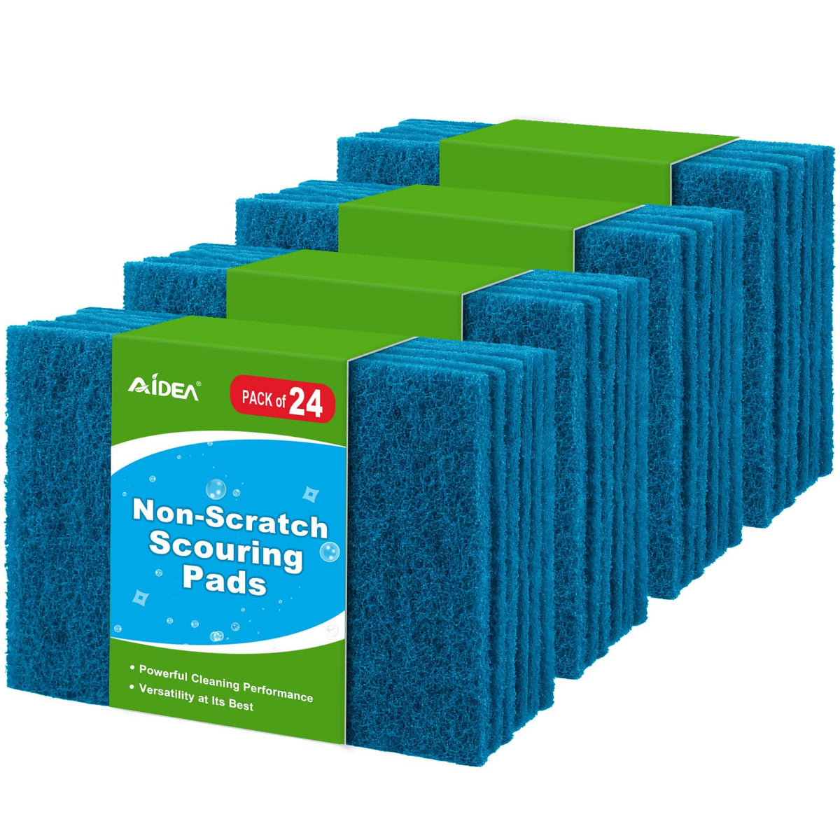 AIDEA Heavy Duty Scouring Pads 24PK, Brillo Pads Cleaning Pads, 5.5in*3.5in