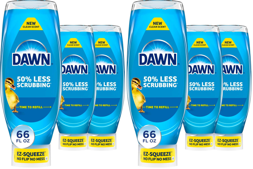 Dawn Ultra EZ-Squeeze Dish Soap, Dishwashing Liquid, Original, 3x22oz
