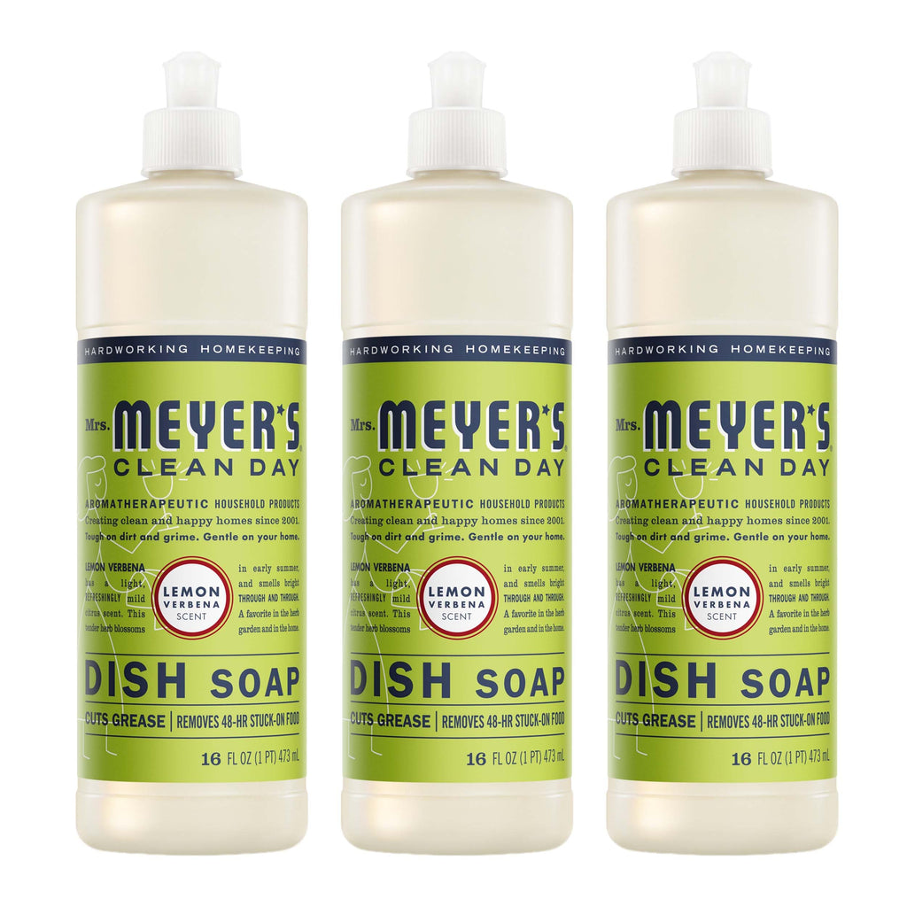 MRS. MEYER'S CLEAN DAY Liquid Dish Soap, Lemon Verbena, 16 fl. Oz