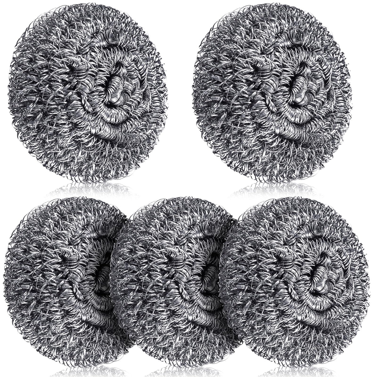 Honeydak 150 Pack Steel Wool Scrubbers 2.5 Inch, 15 Gram, Classic