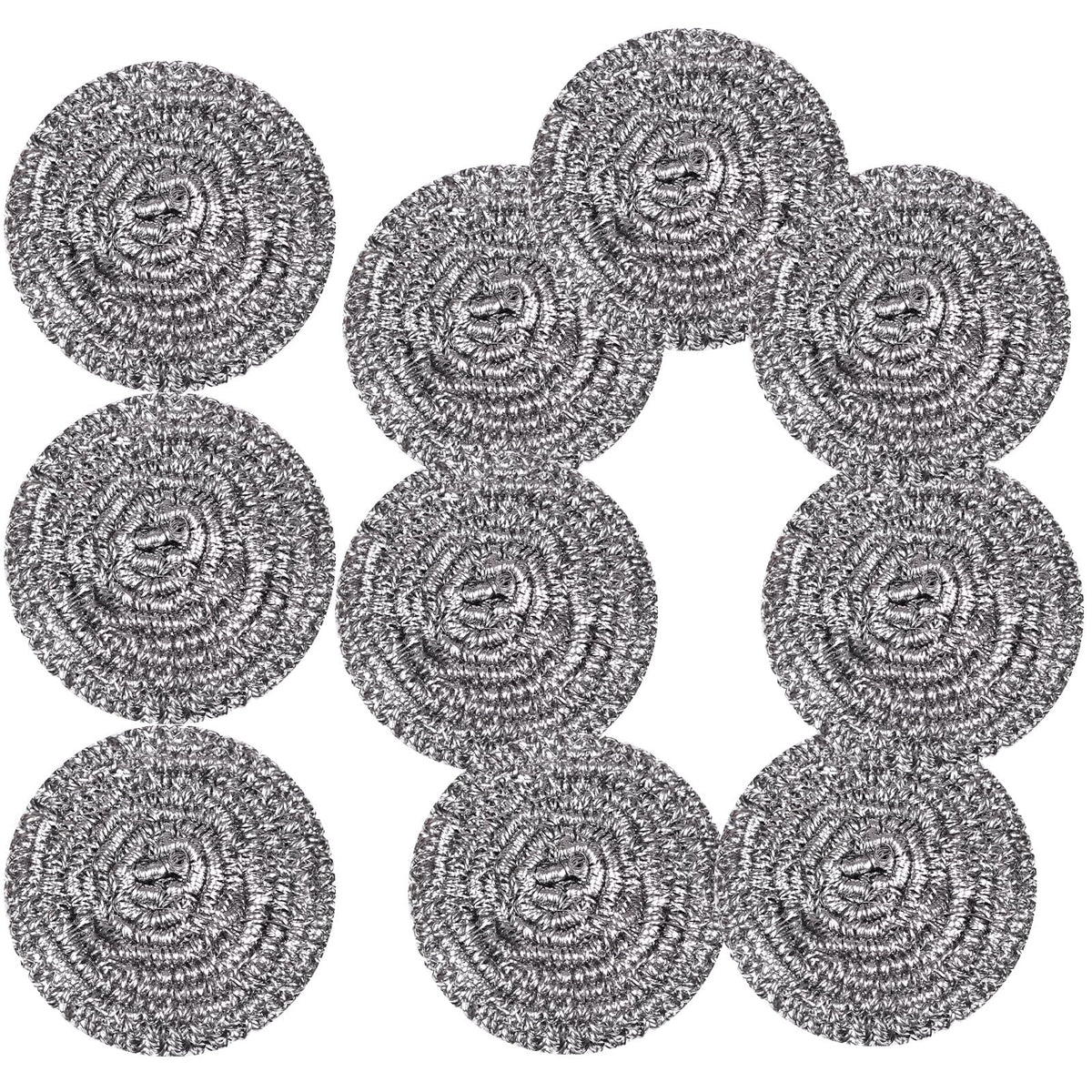 Stainless Steel Scrubber Scrubbing Scouring Pad Sponges Clean Pot Pan and Steel Wool for Kitchen Bathroom