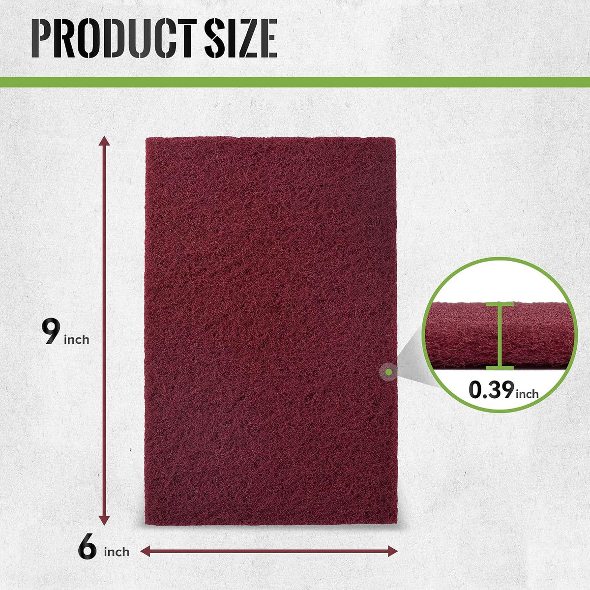 6" x 9" 320 Grit Maroon Scuff Pads 10PCS Scotch Abrasive Brite Pad