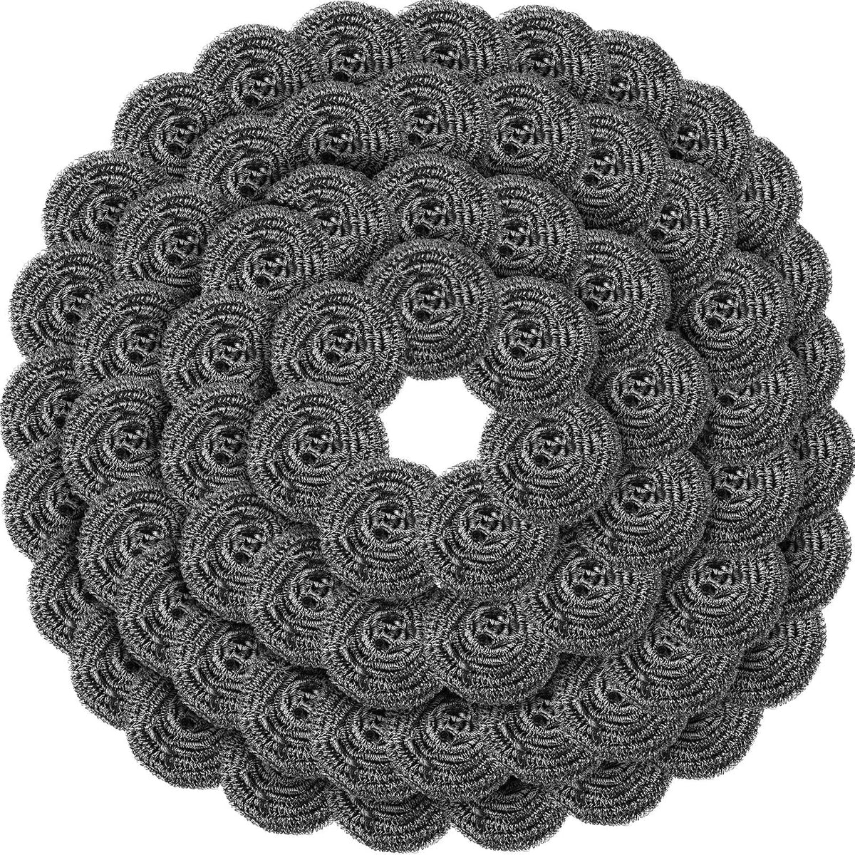 Roshtia 40 Pcs Stainless Steel Scrubber Bulk Large Steel Wool Scrubber