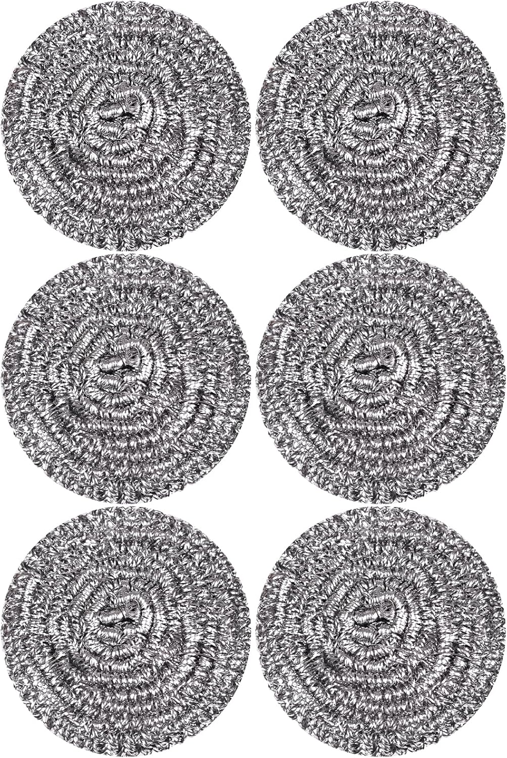 Carrie Joe Stainless Steel Scourer Heavy Duty Scrubber Pads Steel Wool Pack of 6,40g