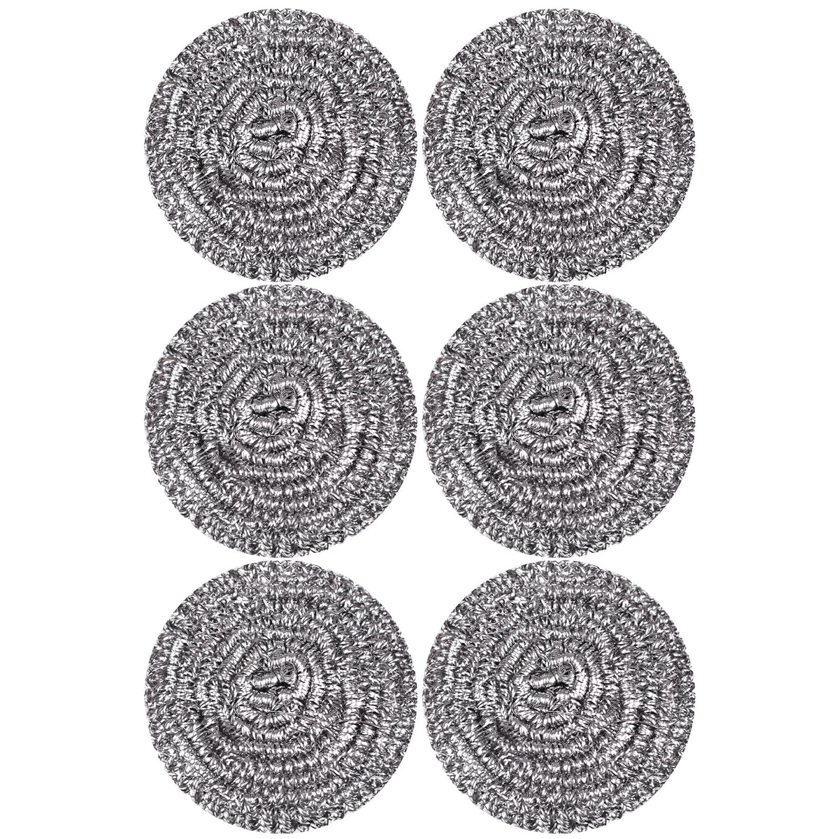 Carrie Joe Stainless Steel Scourer Heavy Duty Scrubber Pads Steel Wool Pack of 6,40g