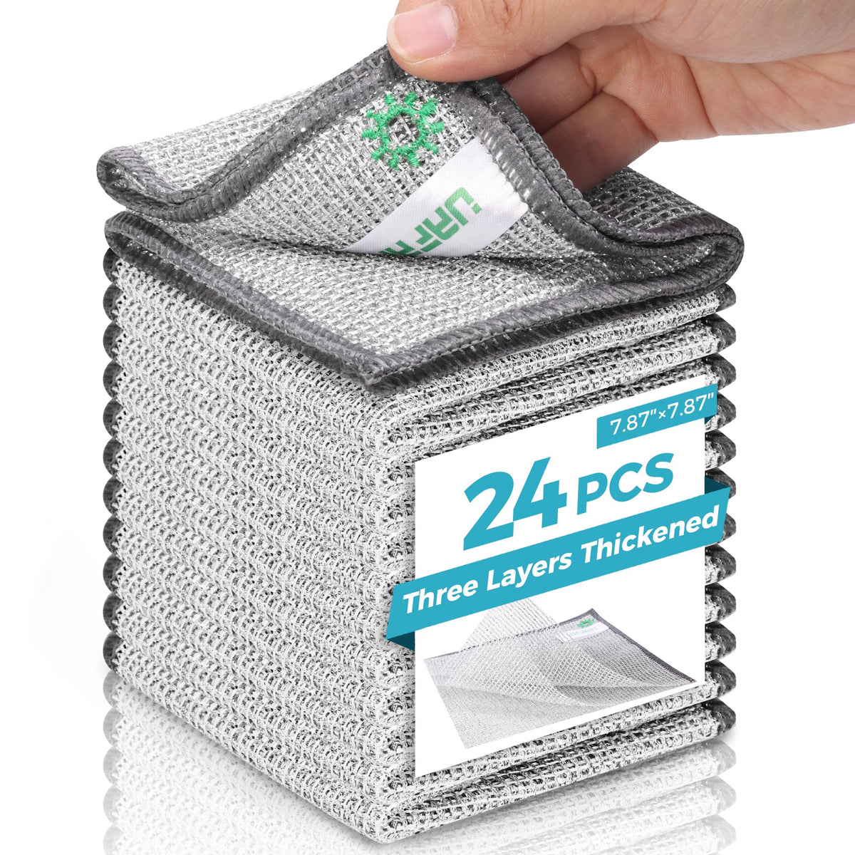 12pcs Upgrade 3-Layer Non-Scratch Steel Wool Dish Rags for Washing Dishes