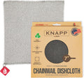 Knapp Made 7"x5" Chainmail Dishcloth - Stainless Steel Cast Iron Scrubber