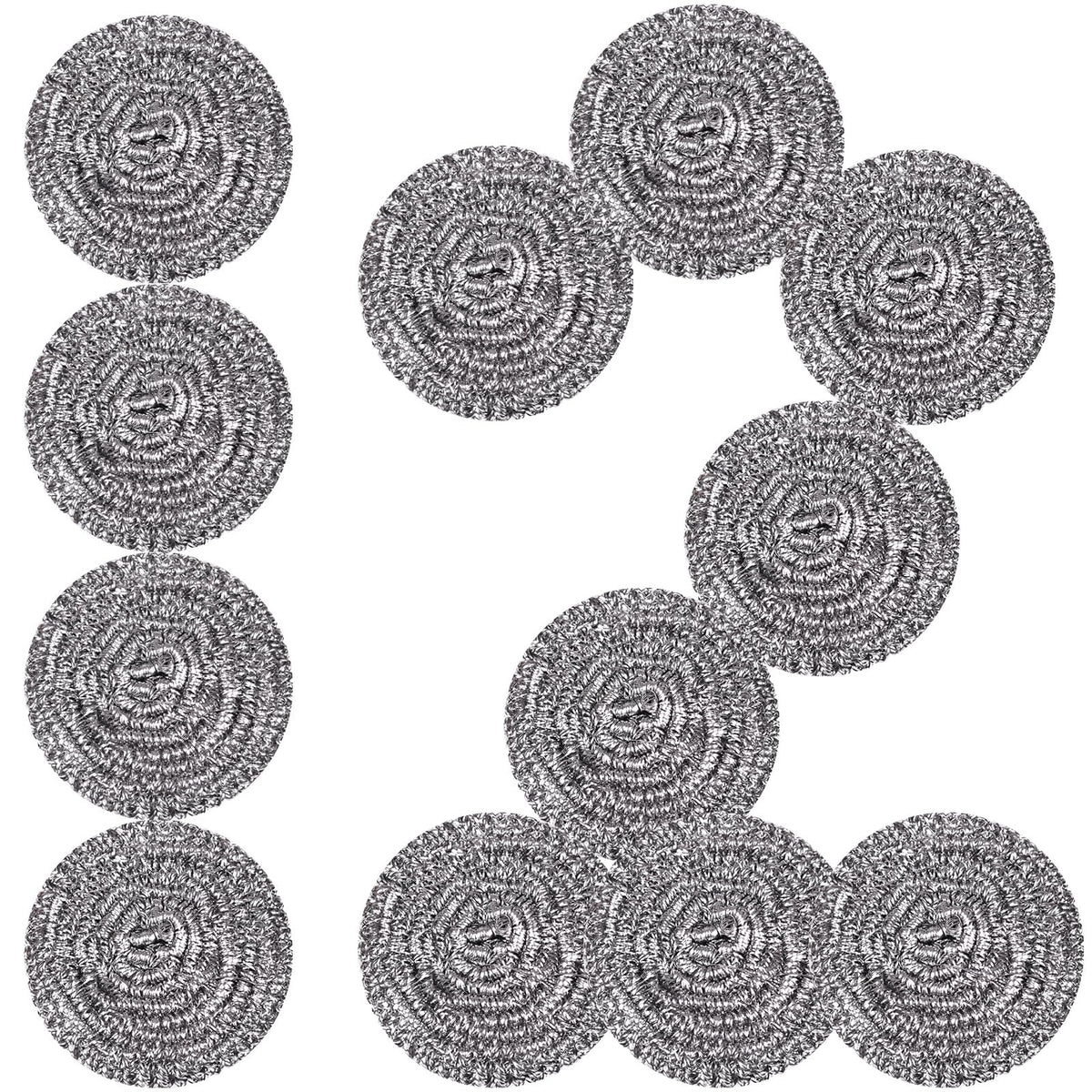 Stainless Steel Scrubber Scrubbing Scouring Pad Sponges Clean Pot Pan and Steel Wool for Kitchen Bathroom