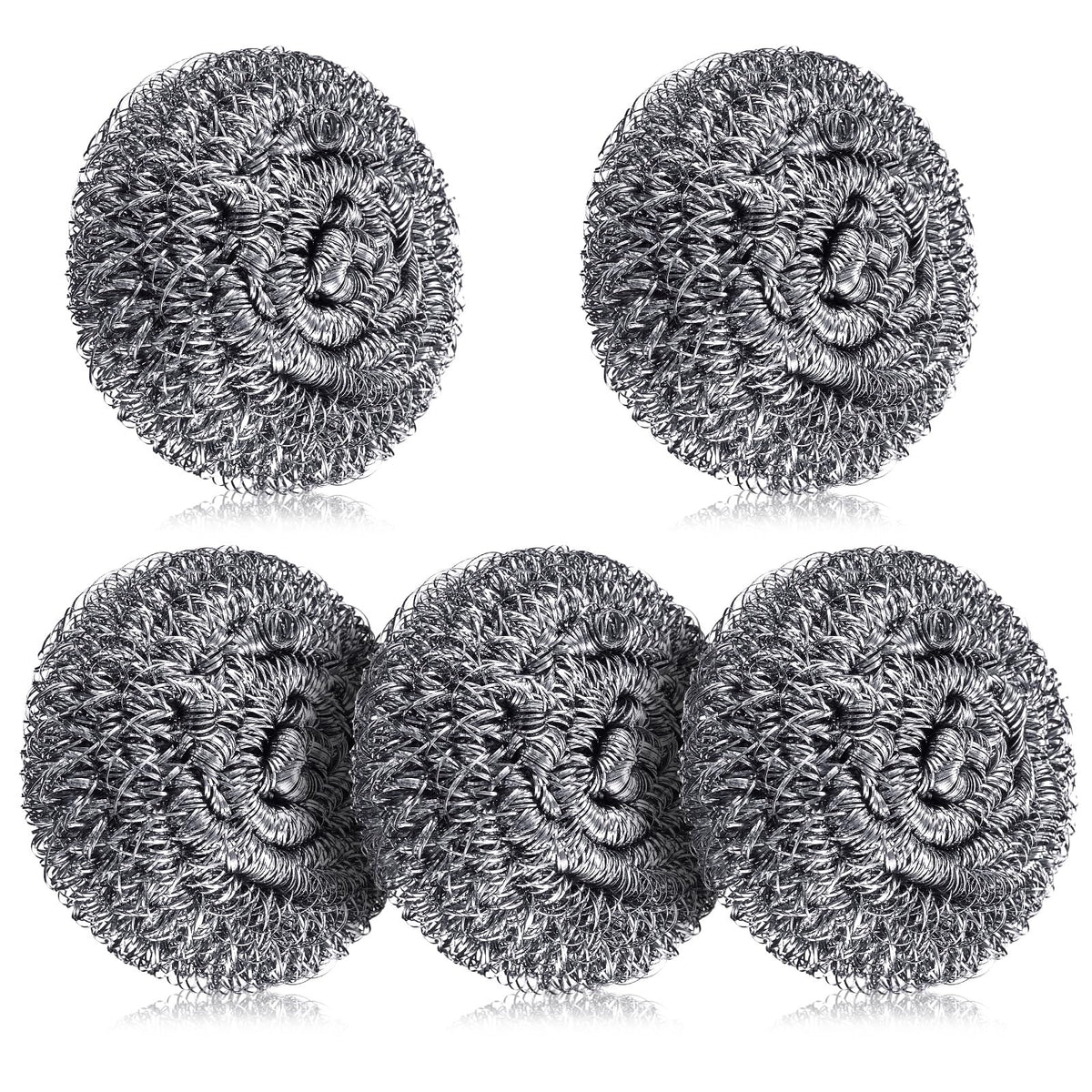 Honeydak 150 Pack Steel Wool Scrubbers 2.5 Inch, 15 Gram, Classic