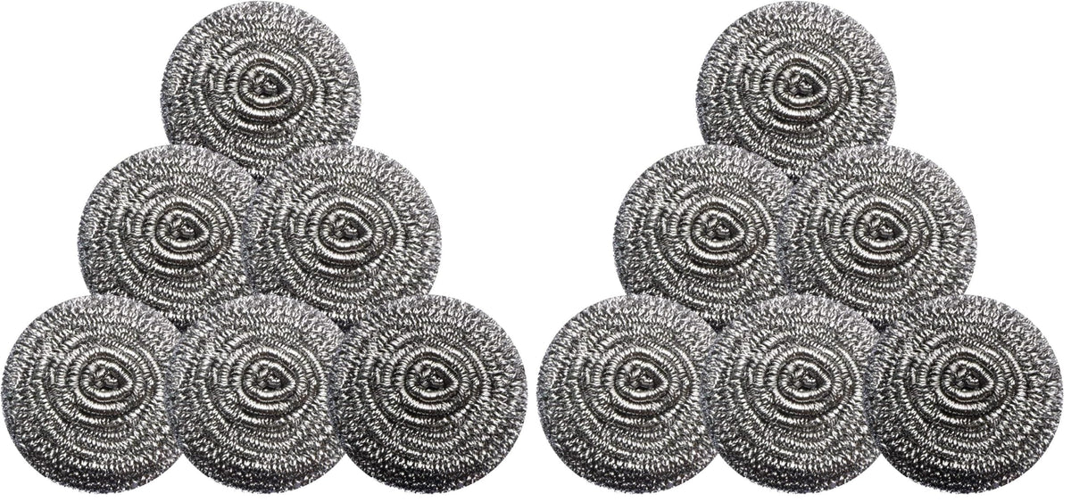 Stainless Steel Scrubber Scrubbing Scouring Pad Sponges Clean Pot Pan and Steel Wool for Kitchen Bathroom