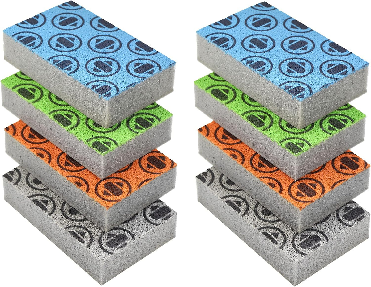 Skura Style Smart 4 Pack Odor Free Non-Scratch Scrub Pads for Sink, Counters, Surfaces, Pots, Pans, Dishwashing with Color-Fade Change Indicator