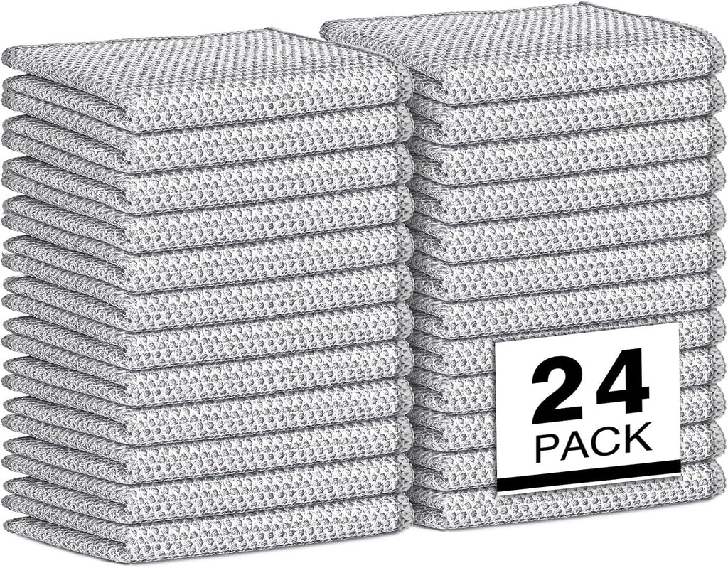 AIDEA Non Scratch Wire Dishcloth 24PK, Dish Cloths for Washing Dishes 7"×8"