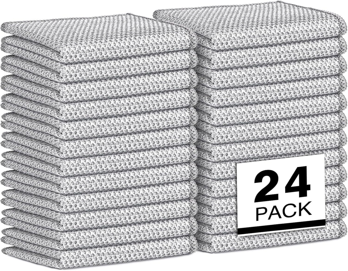 AIDEA Non Scratch Wire Dishcloth 24PK, Dish Cloths for Washing Dishes 7"×8"