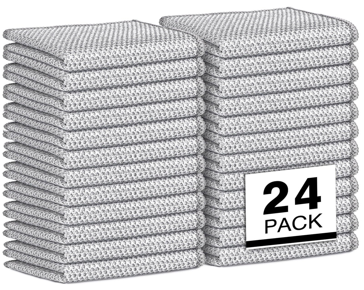 AIDEA Non Scratch Wire Dishcloth 24PK, Dish Cloths for Washing Dishes 7"×8"