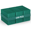 100-Pack Heavy Duty Green Scouring Pads 4x6 Inch | Reusable Non-Scratch Scrub Pads for Kitchen, Dishes, Pots, Pans, Grills & Household Cleaning | Multipurpose Scrubbers for Tough Stains