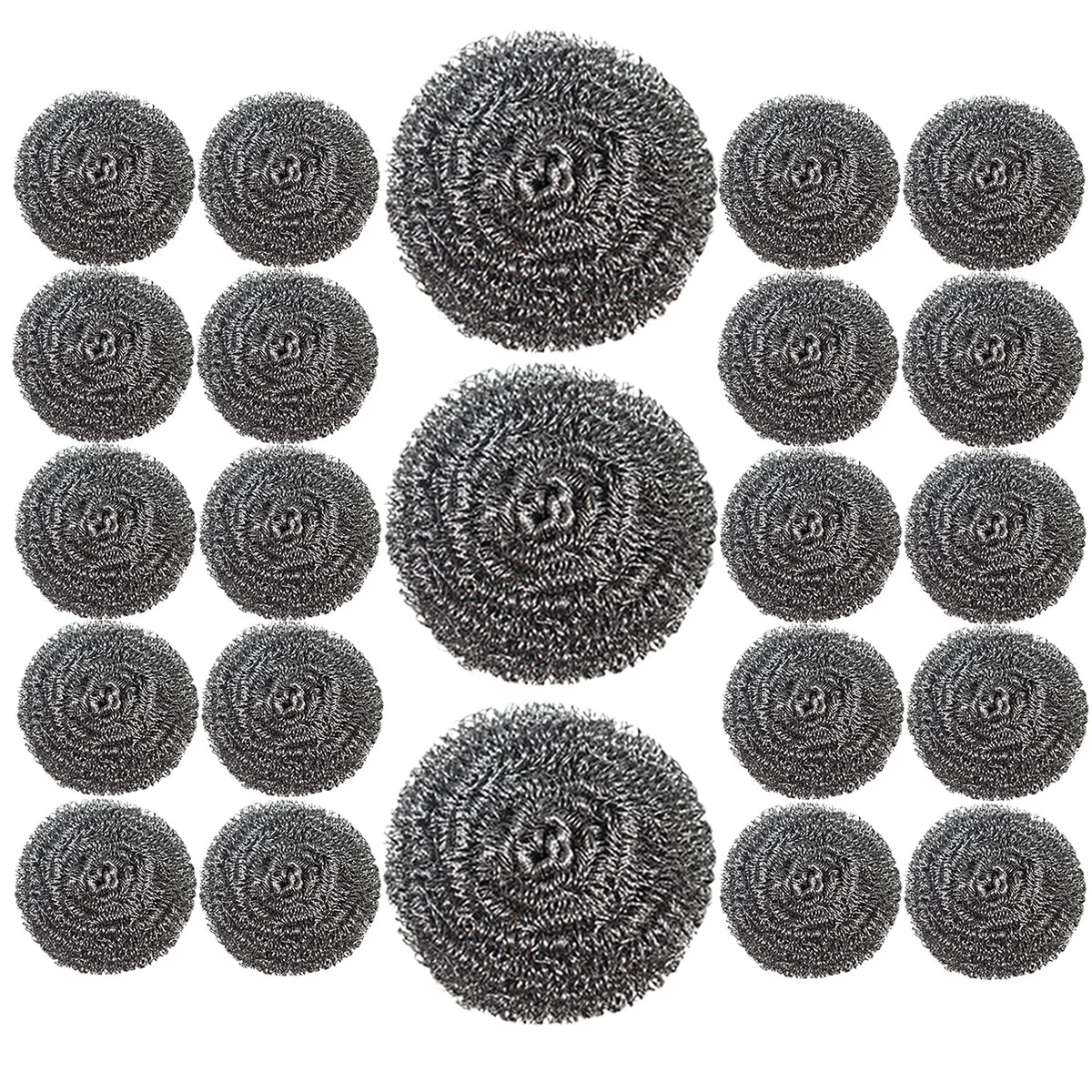 48 Pack Stainless Steel Scourers Sponges,Steel Wool scrubbers for stoves, pots, Cooker Hoods, etc. That are Difficult to Clean (48 Pack-Small 10 gram)