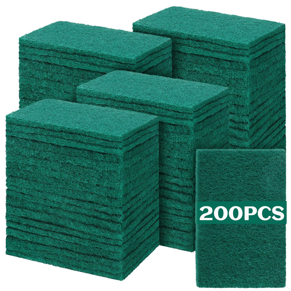 Hoolerry 100 Pcs Heavy Duty Scouring Pads Bulk for Kitchen Dish, Blue