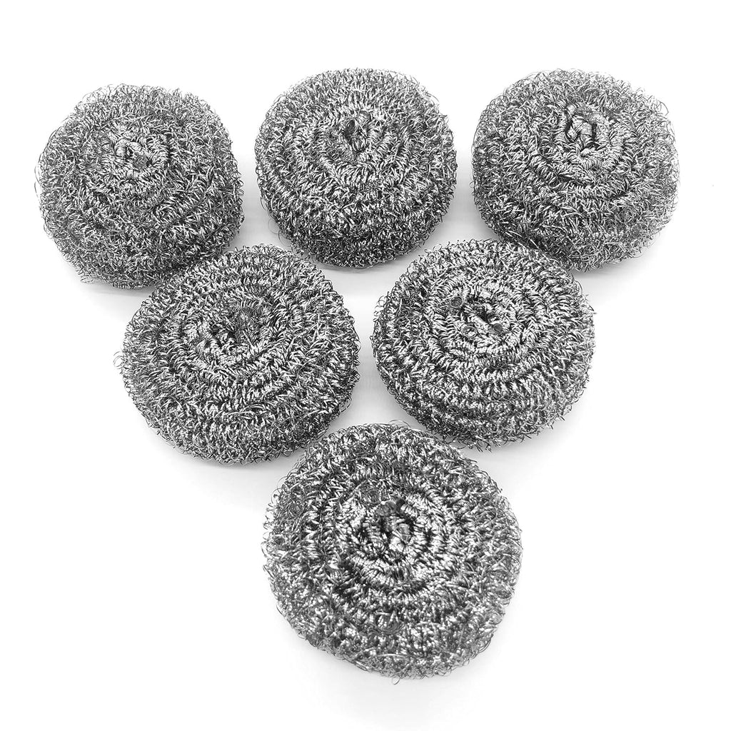 KTOJOY 6 Pack Stainless Steel Wool Scrubber, Scouring Pads