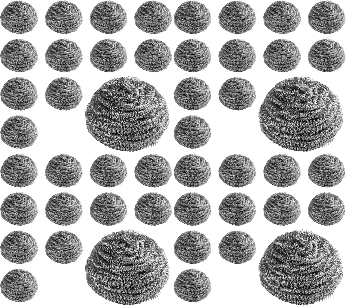 New Star Foodservice Extra Large (50 Grams) Stainless Steel Sponges Scrubbers, Set of 12